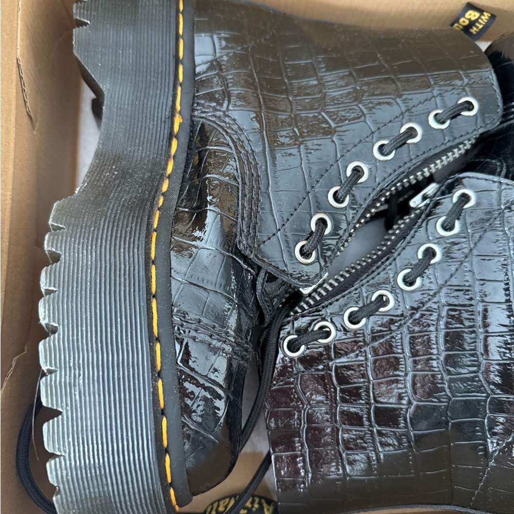 Dr. Martens Sinclair Croc-Embossed Boots